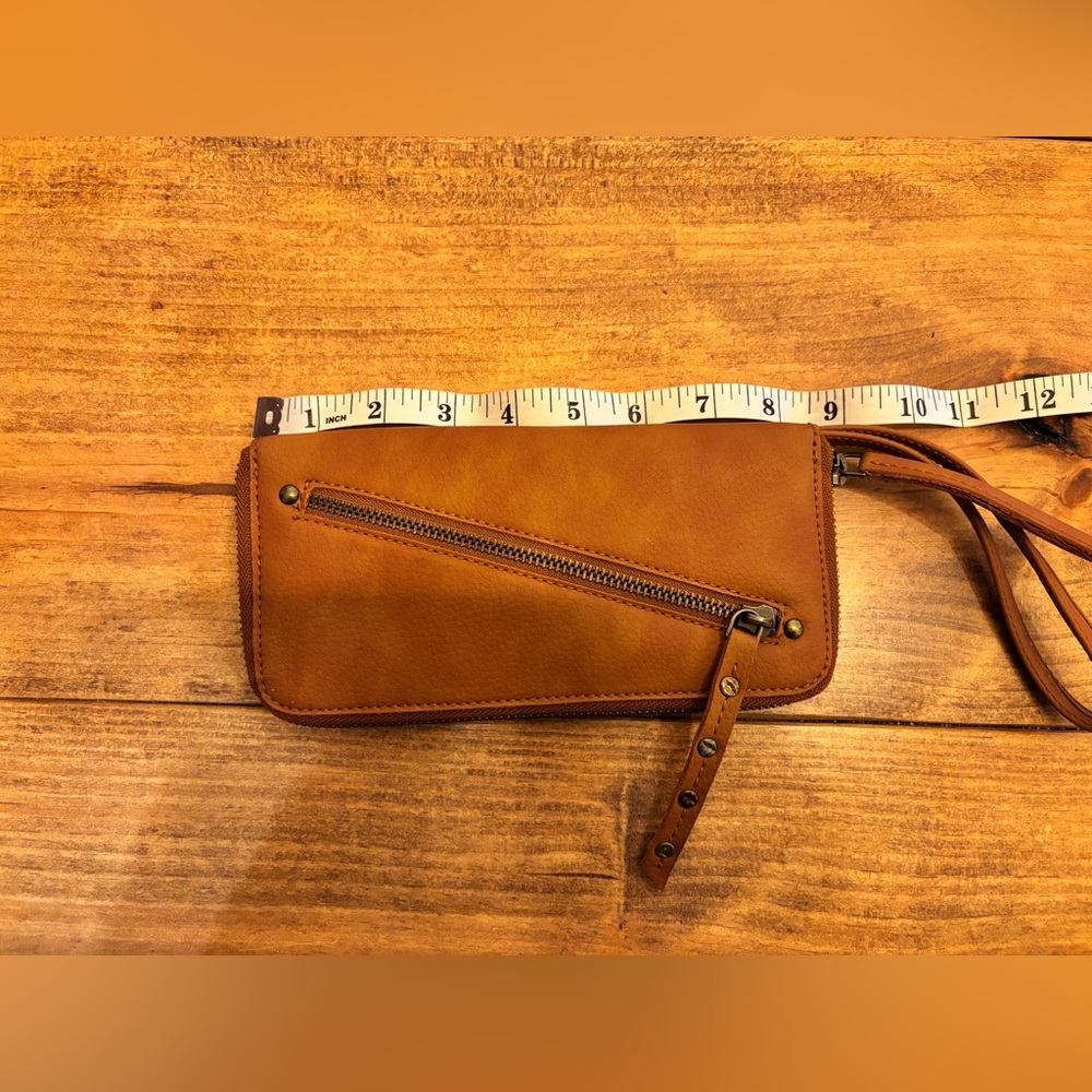 Free People Brown Leather Wristlet Wallet - Picture 4 of 5